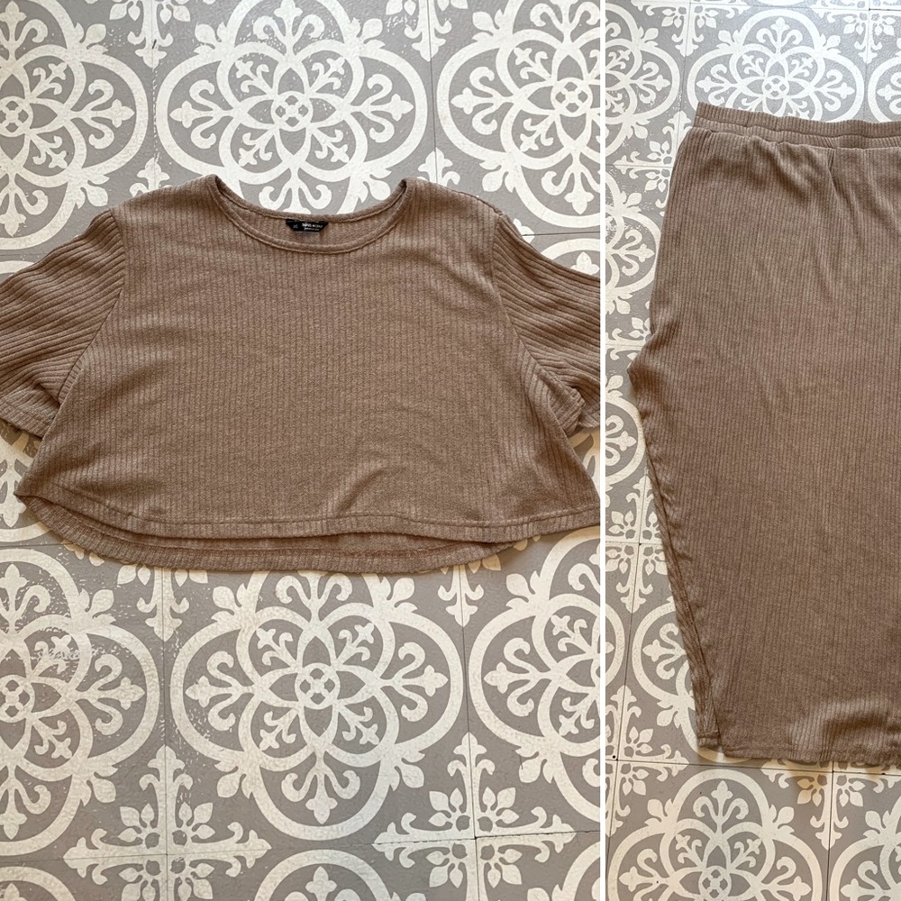 Tan two piece